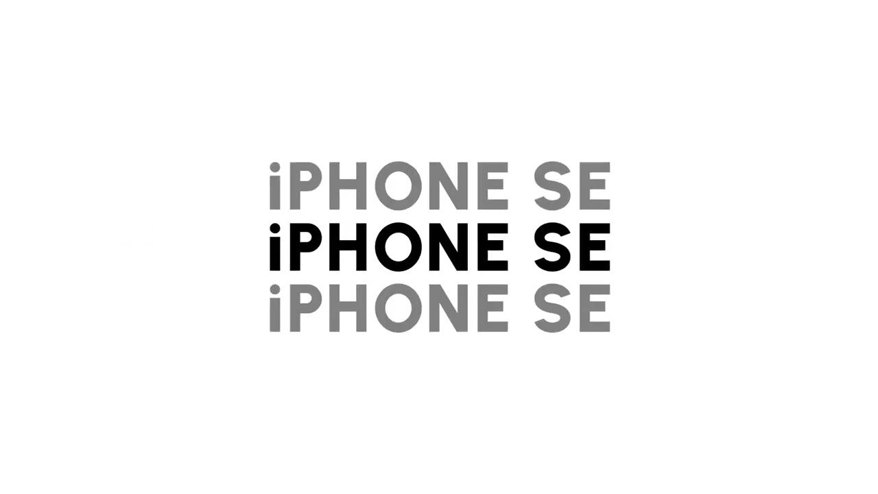 Kinetic Typography iPhone SE (2022) Commercial