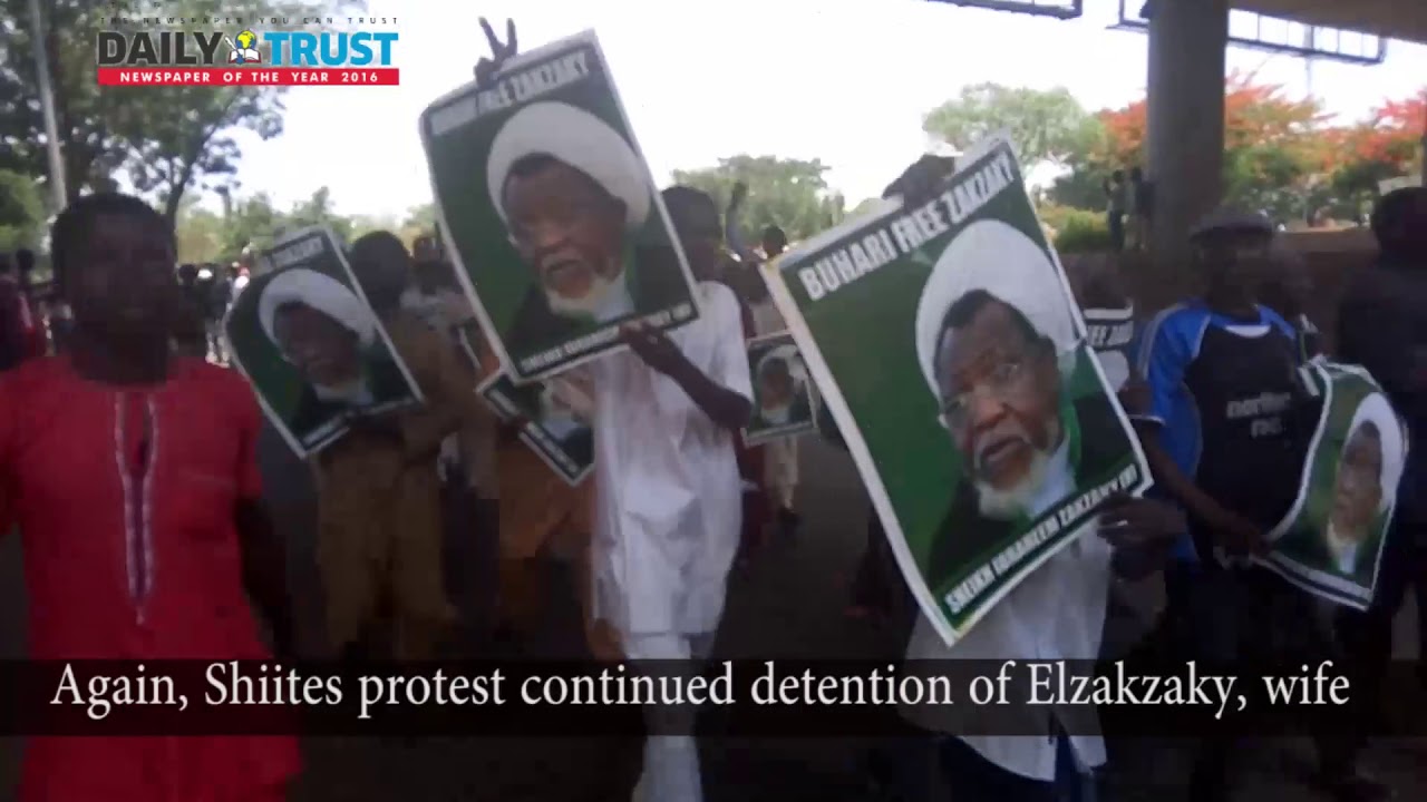 Again, Shiites protest continued detention of Elzakzaky, wife