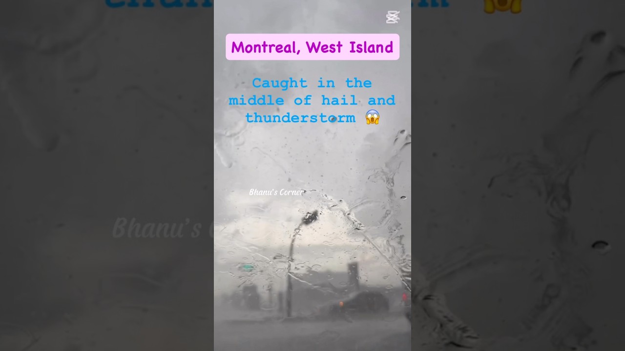 Caught in a crazy Montreal hailstorm😱 #shorts #trending #hail #montreal