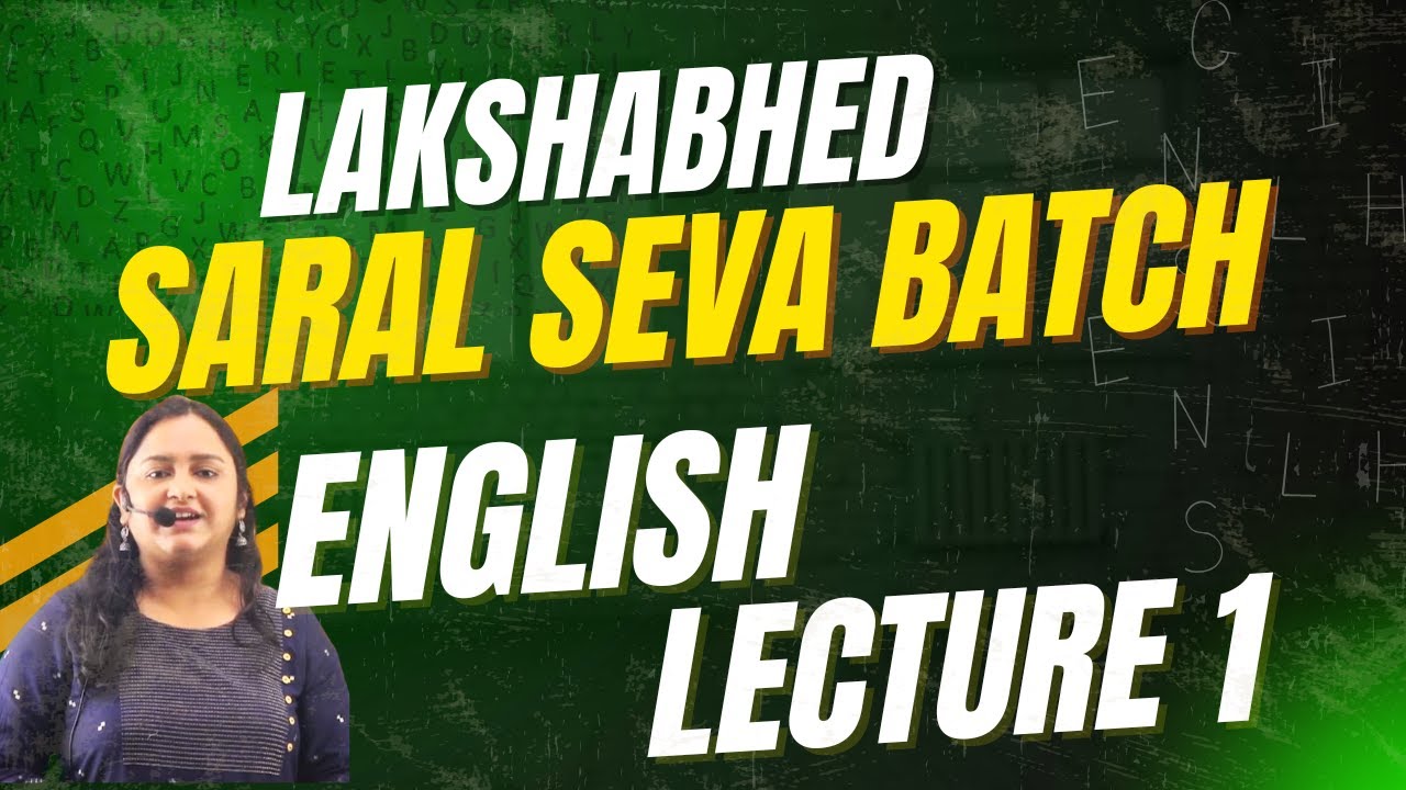 Saral Seva Exam 2025 | Lakshabhed Batch: English Lecture 1 #mpscmains  #saralsevabharti2025