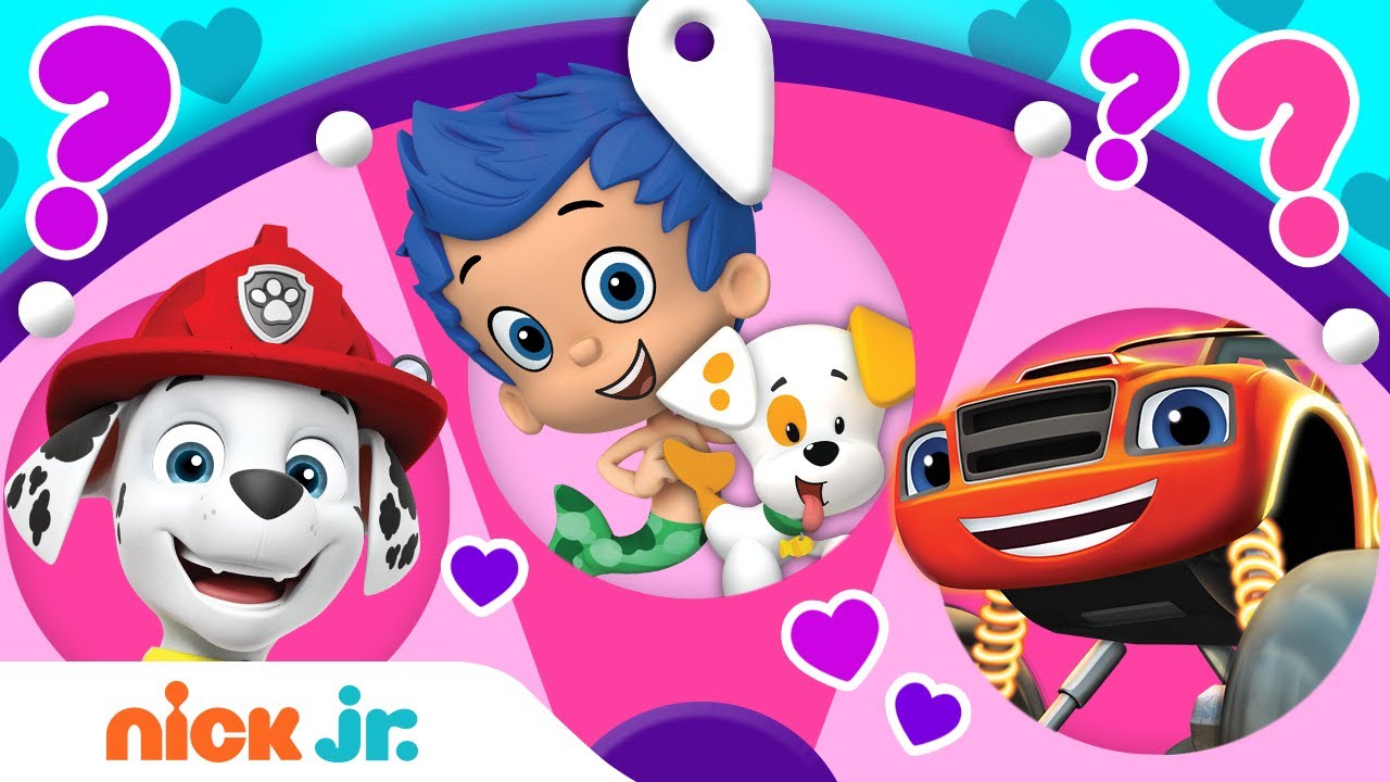 Valentine’s Day w/ PAW Patrol & Bubble Guppies 💖 Spin the Wheel of Friends Ep. 19 | Nick Jr.