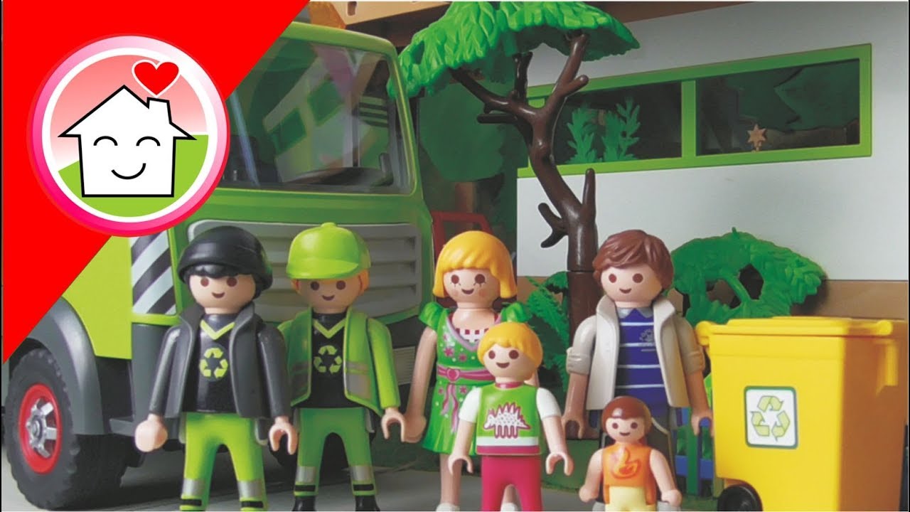Müllabfuhr  Lastwagen Playmobil Film deutsch Die Mü̈llabfuhr von Familie Hauser