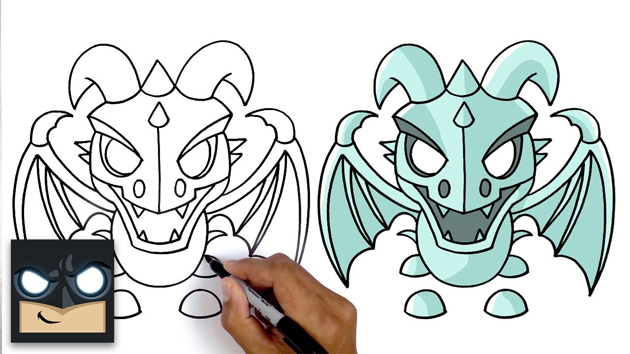 How To Draw Frost Dragon | Roblox Adopt Me
