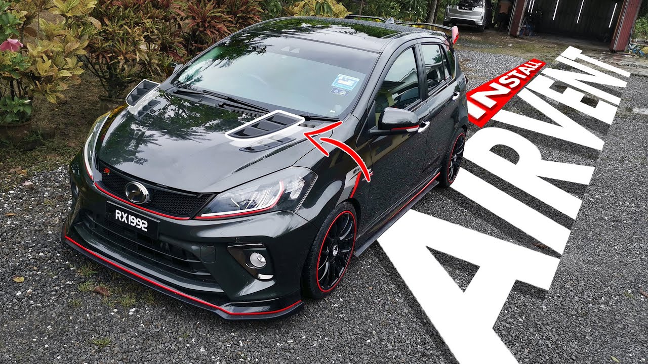 Tebuk Bonet Depan!! Pasang Airvent Murah saja RM60.. | Myvi2018 | Daihatsu Sirion