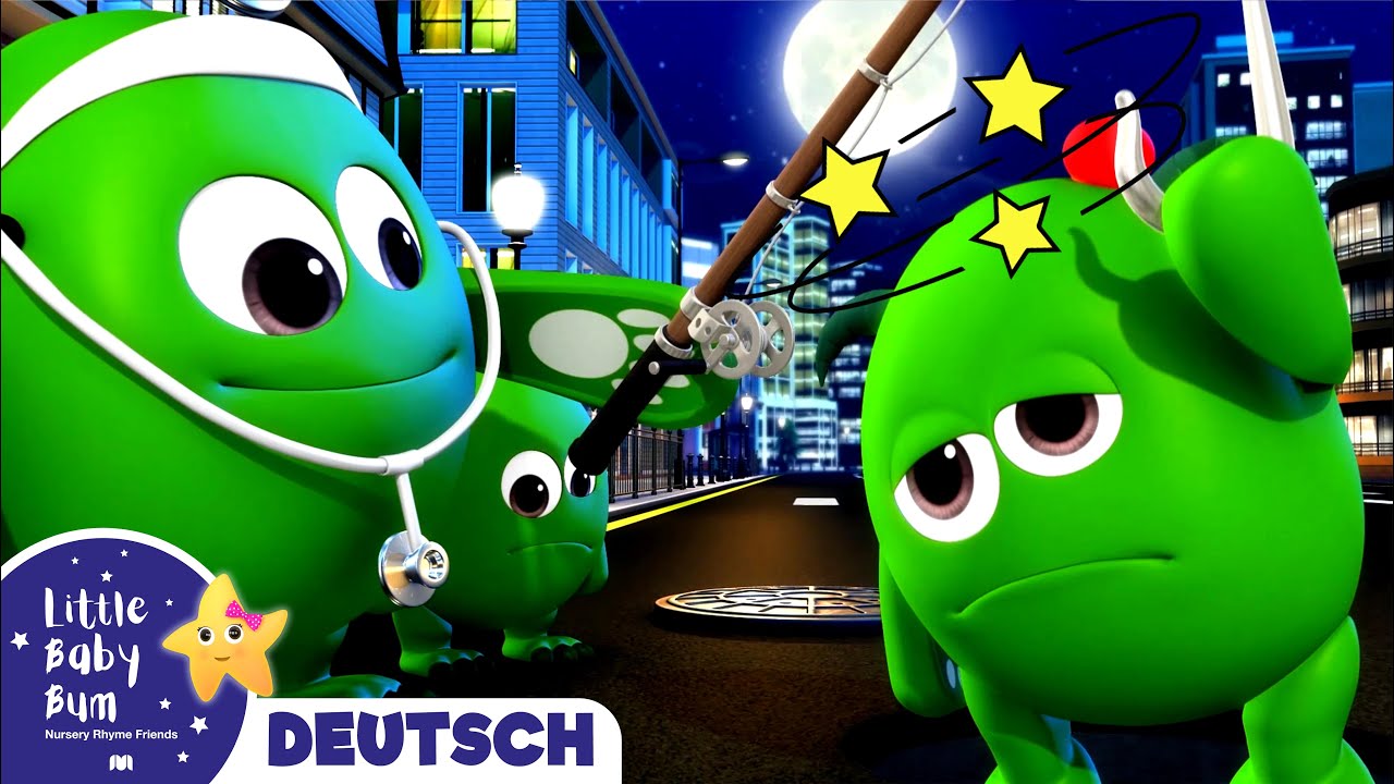 Fünf kleine Monster hüpfen auf dem Bett | Kinderlieder | Little Baby Bum | Cartoons für Kinder