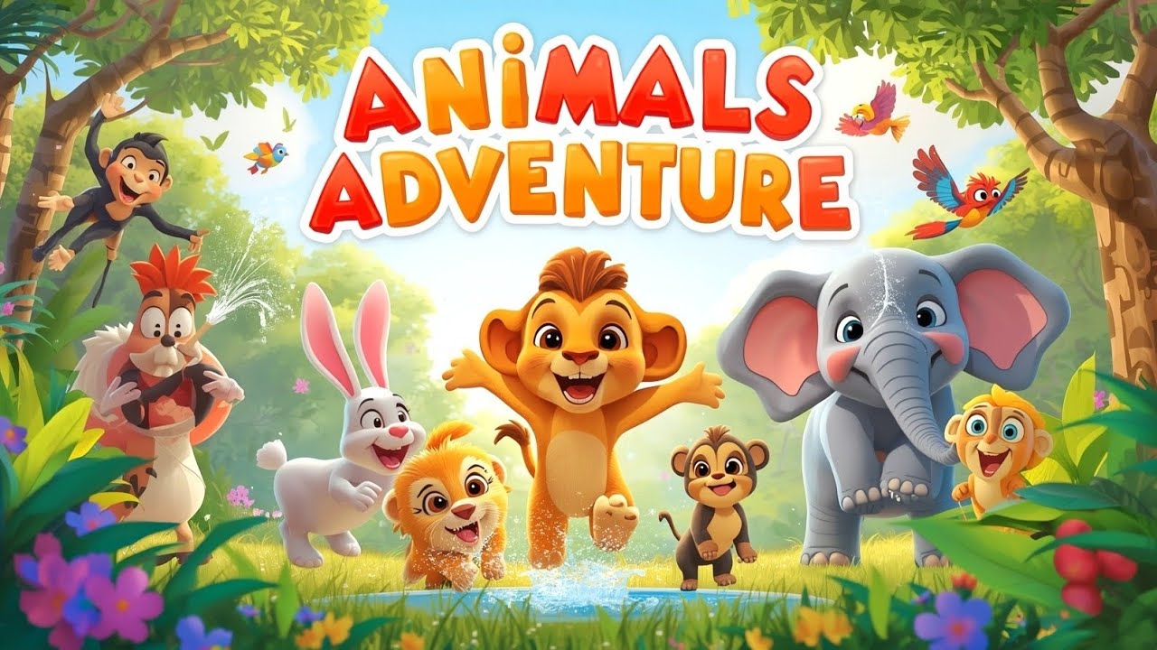 Animals Adventure Rhyme | Animal Fun with Tilee | Happy Cartoon Rhymes
