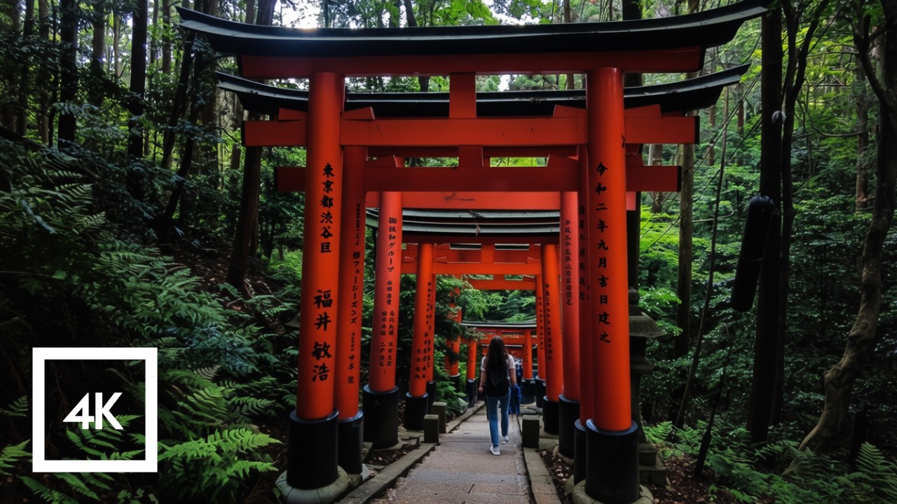 ⁴ᴷ 🇯🇵 Fushimi Inari Shrine in Kyoto: ⛩️ All 10,000 Gates Explored 夜の京都伏見稲荷神社