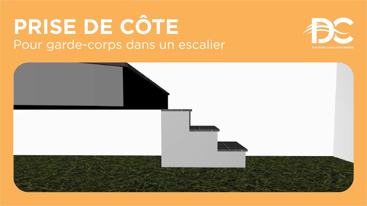 Prise de cotes pour garde-corps dans un escalier