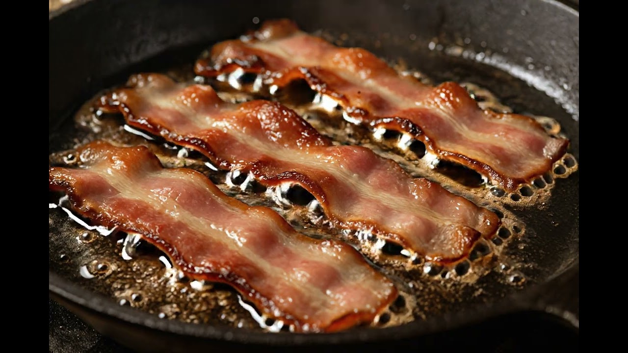 Sizzling Bacon ASMR with Real Cooking Sound | Crispy Fat & Crackling in 4K