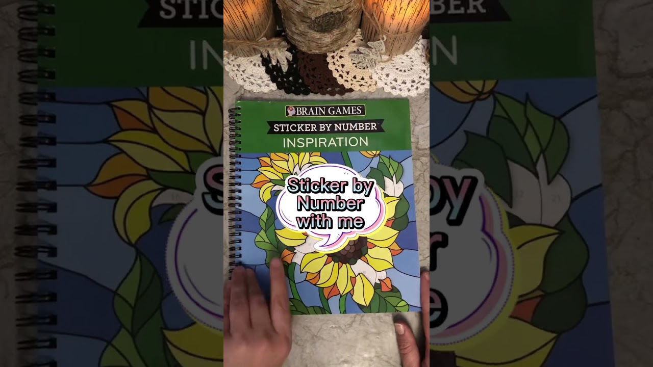Sticker by Number with me! 🌸🌿 #shorts #stickerart #amazonfinds #stickerbook