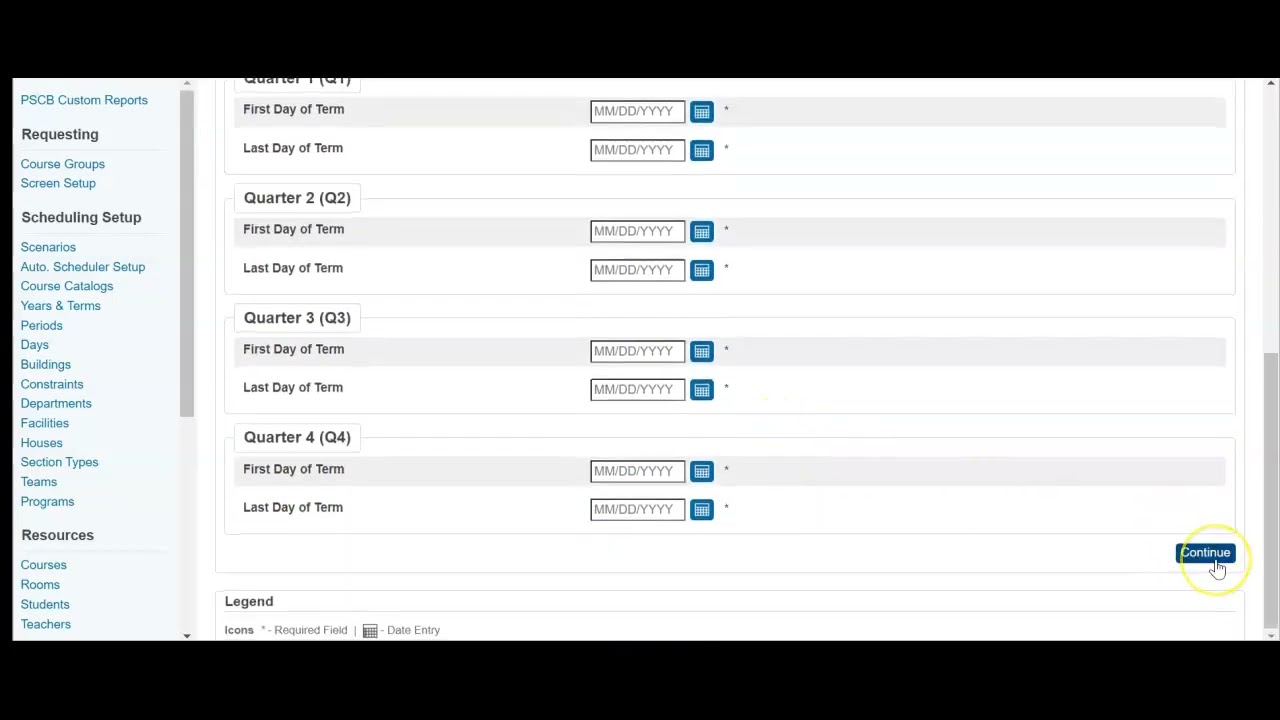 PowerScheduler  Running Auto Scheduler Setup and Setting the Schedule Year