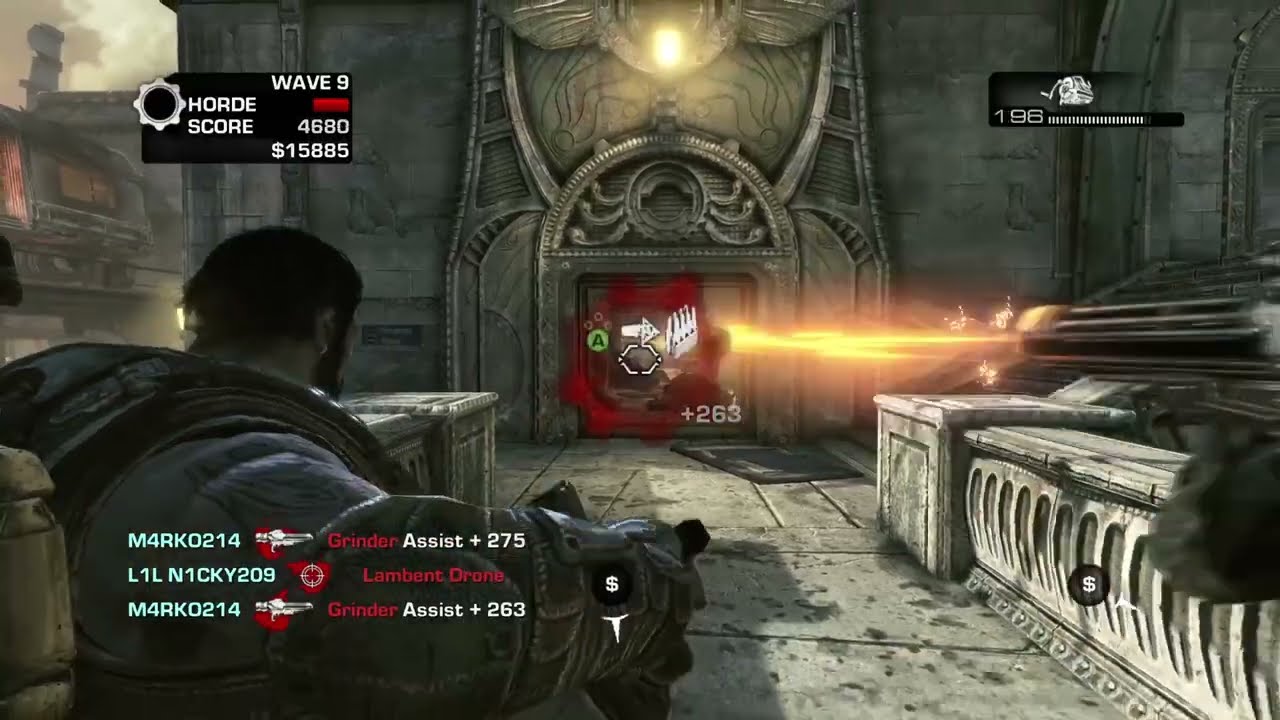 Gears of War 3 Horde mode - Playing with Friends and Randoms on Blood Drive#3