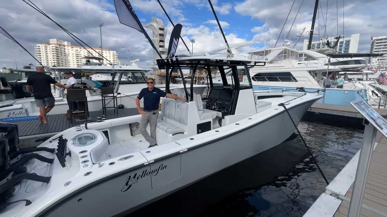Przegląd łodzi Yellowfin 36 na morzu