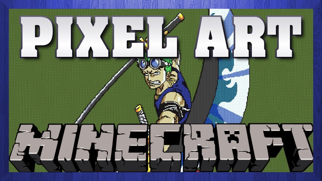 Minecraft Pixel Art  Time Laspe - Roronoa Zoro