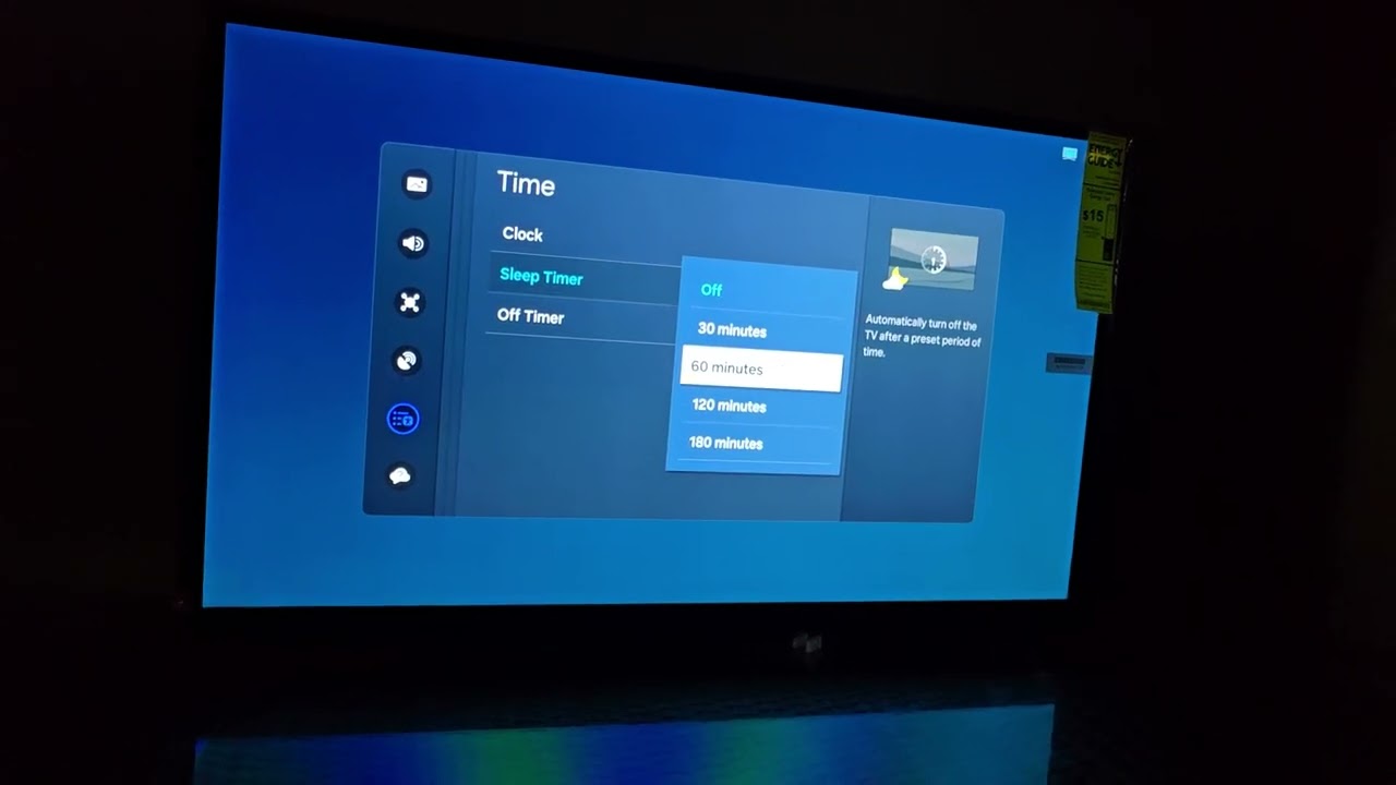 How to set sleep timer on Samsung Tizen Tv