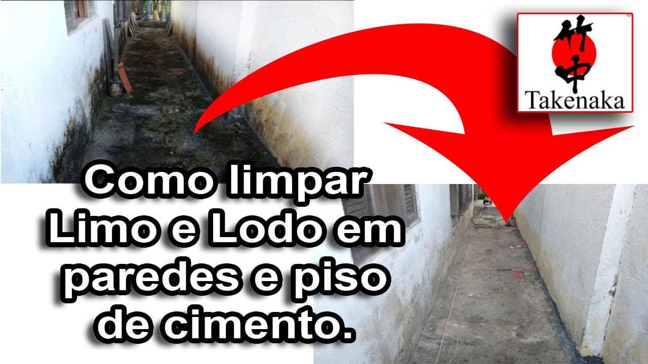 Como Tirar o Limo e lodo de paredes e piso de cimento - by Takenaka
