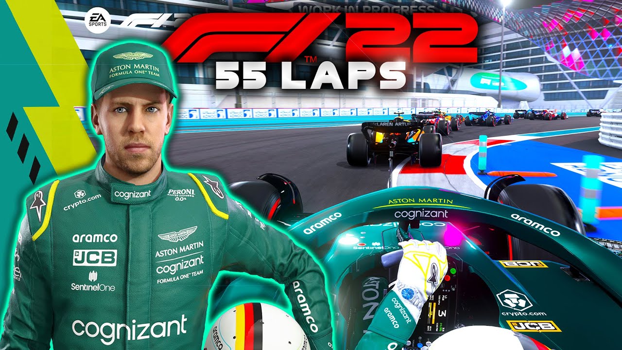 F1® 22 Gameplay 100% Race Sebastian Vettel Aston Martin At Abu Dhabi VS 110 Ai