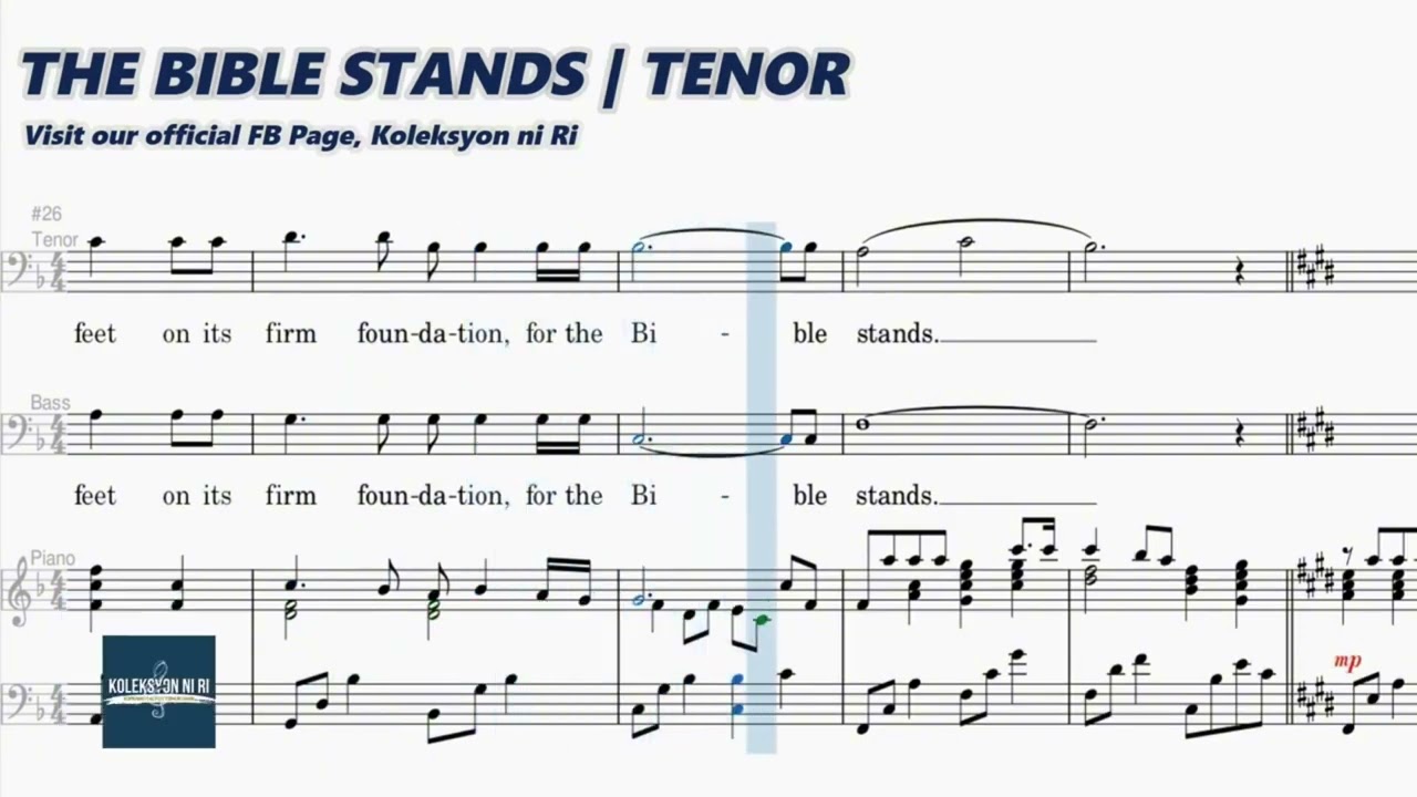 The Bible Stands | Tenor | Vocal Guide by Bro. Paul Tañedo 