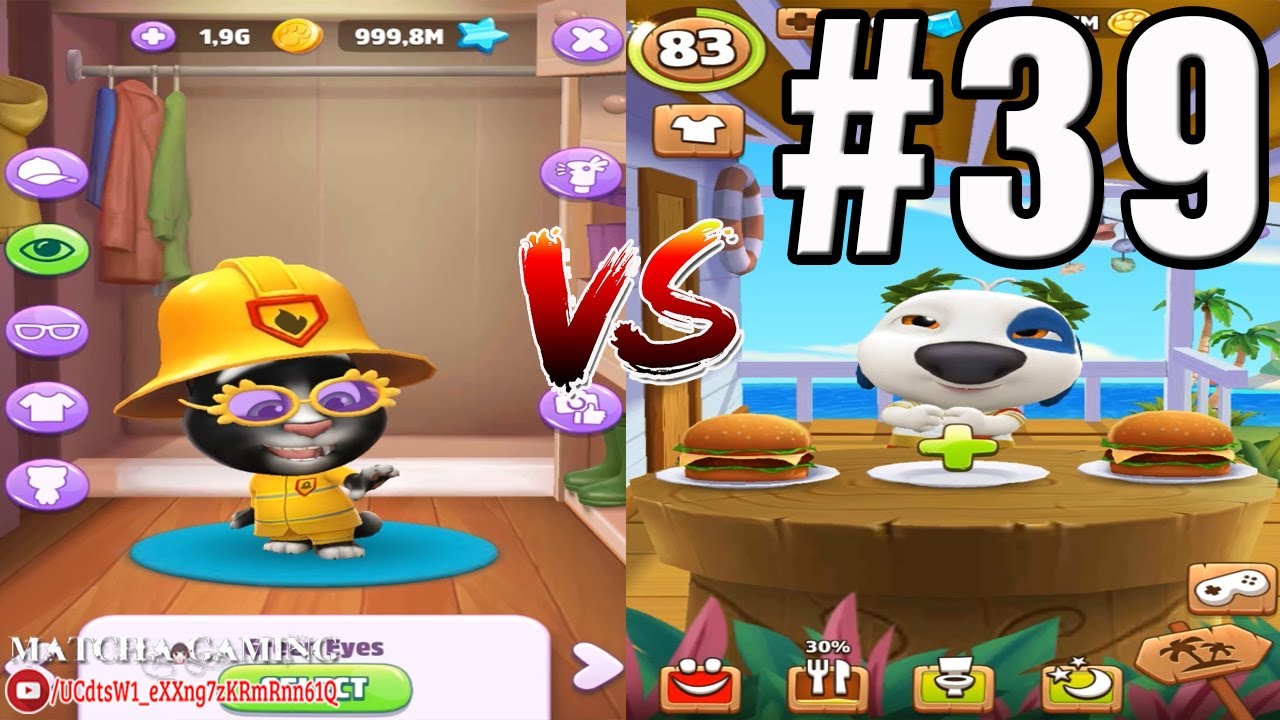 MY TALKING TOM 2 VS MY TALKING HANK | Gameplay Walkthrough: Part 39 (iOS, Android) (Outfit 7)