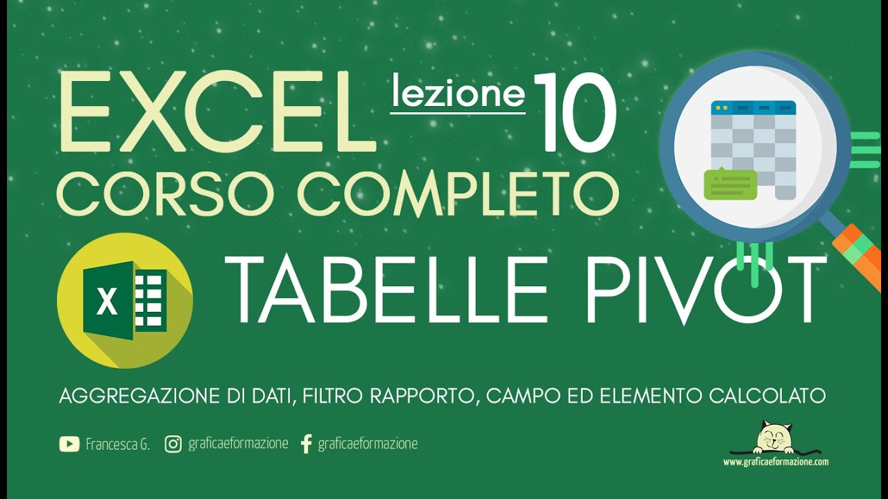 EXCEL CORSO COMPLETO | TABELLE PIVOT | 10