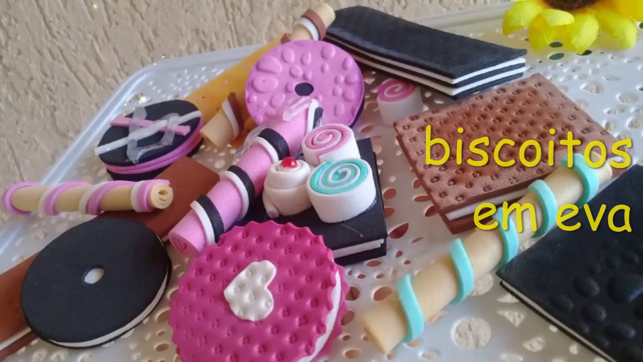 TUTORIAL BISCOITOS EM EVA # 01 SANDRA MARA ARTESANATOS