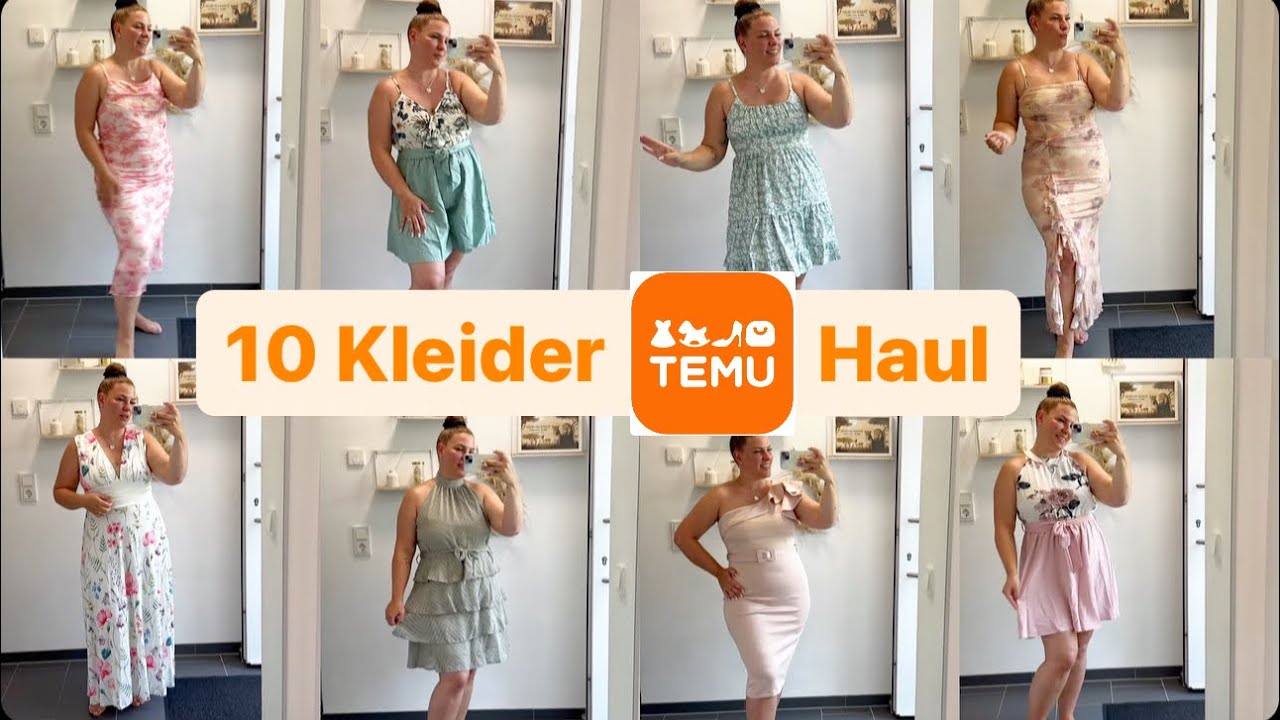 10 KLEIDER für 180€ bei TEMU bestellt! Try-On Haul! Top oder Flop?