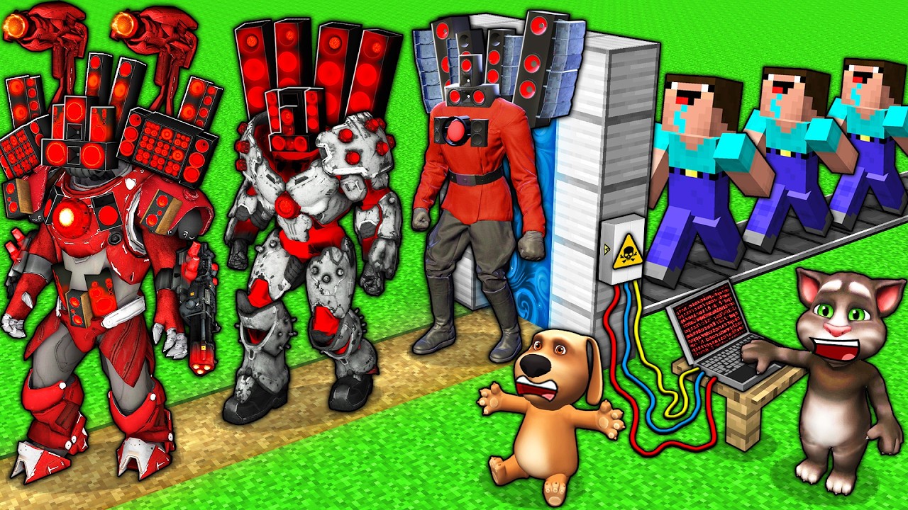 SECRET UPGRADE for SPEAKER MAN TITAN vs SKIBIDI TOILET in SURVIVAL MAZE in MINECRAFT animation