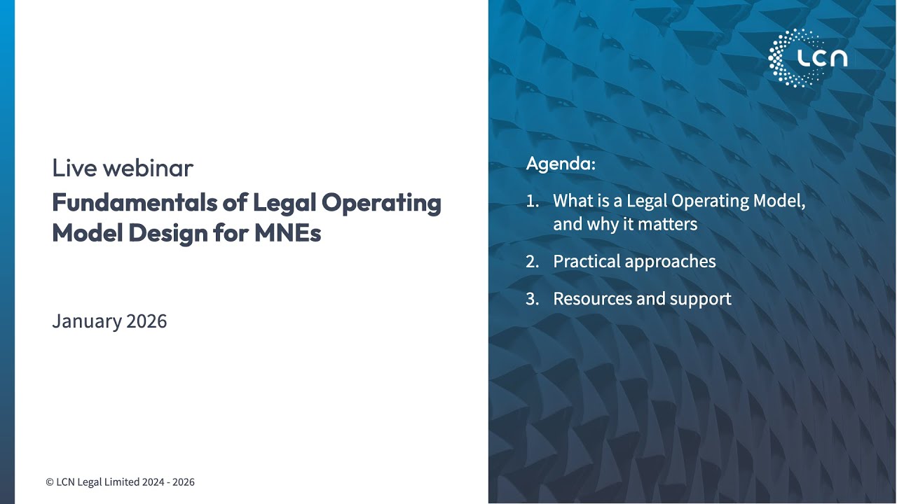 Fundamentals of Legal Operating Model Design for MNEs
