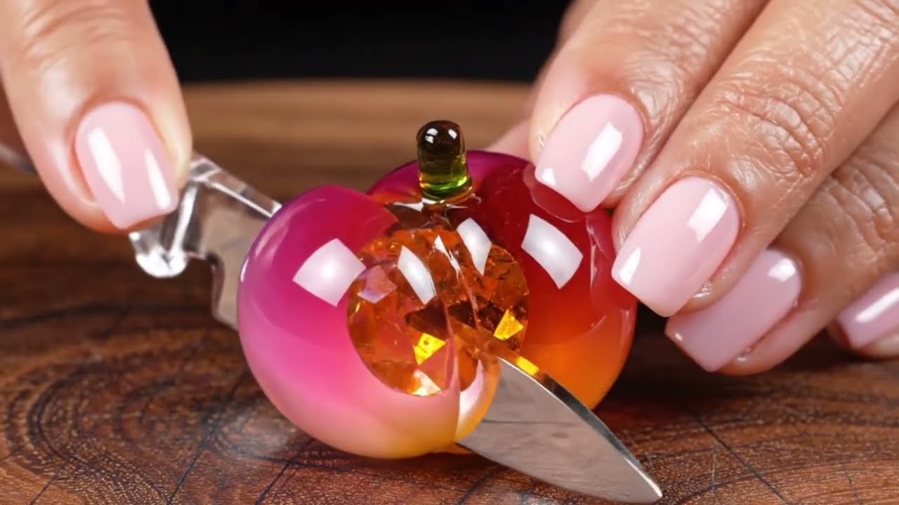 Satisfying Glass Fruit Cutting 🔪 Unreal ASMR Sounds