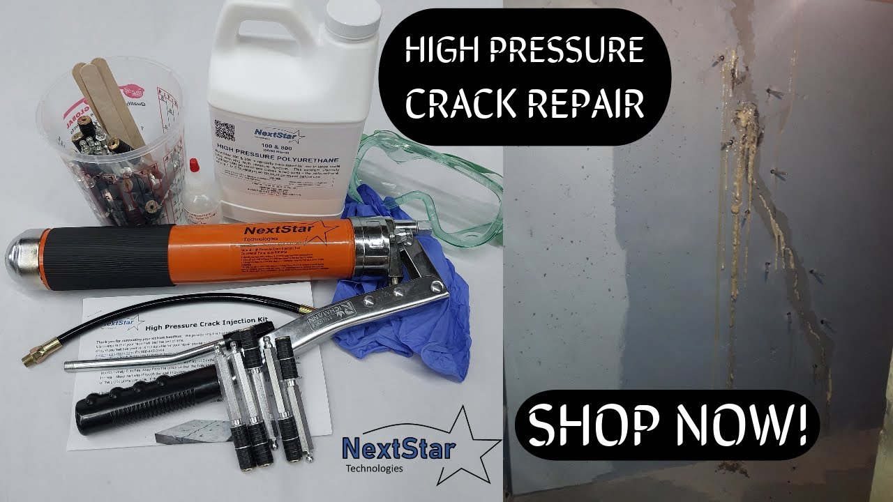 DIY kit High Pressure Crack Injection for concrete walls