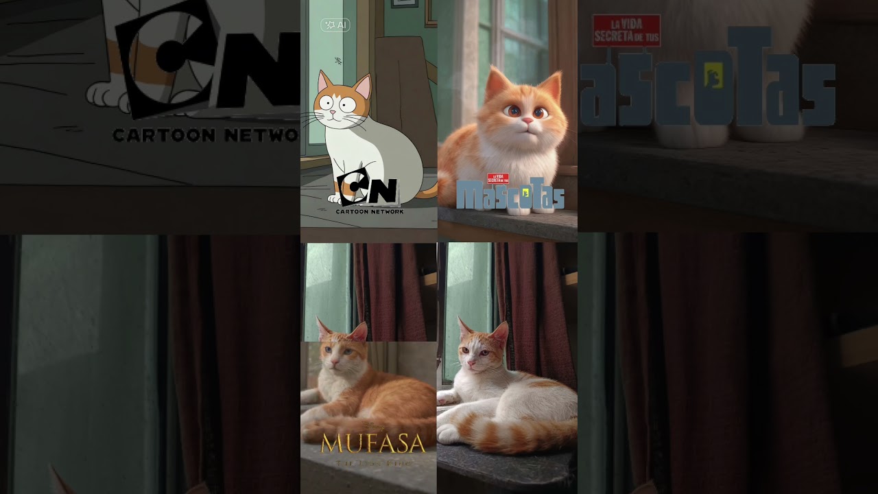 multi efeitos de anima&ccedil;&otilde;es com IA e gato #ia #kitten #animation #cat #gatitos #gatos #kitty #shorts