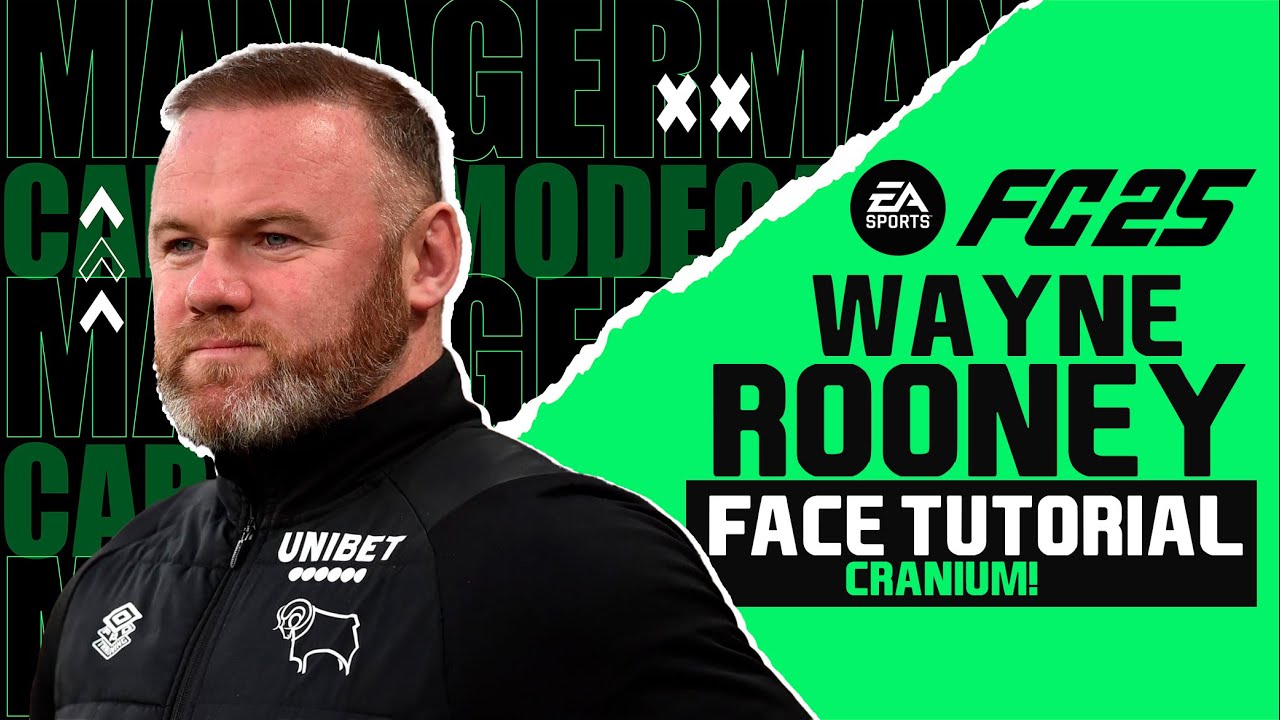 EA FC 25 WAYNE ROONEY FACE CRANIUM -  Pro Clubs Face Creation - CAREER MODE - LOOKALIKE MANAGER