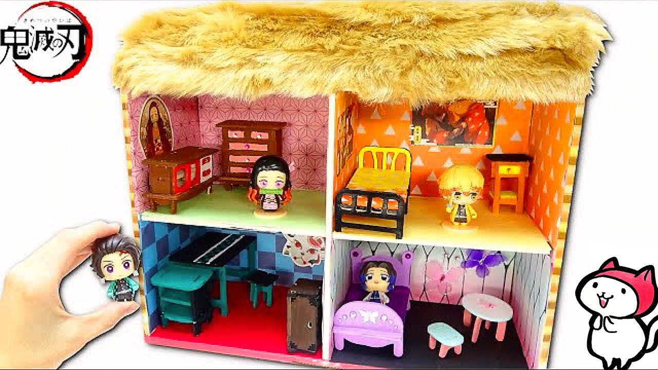 【鬼滅の刃💖シェアハウス作り♪】百均の材料でDIYしてみよう★