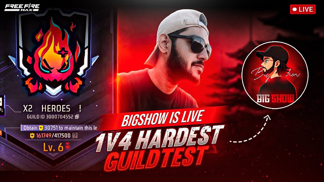 FINDING SOME NEW PLYRS 🔥💀 | 1V4 HARDEST GUILD TEST 😱 -freefire #freefirelive