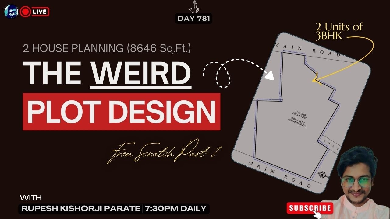 8646 Sq.Ft Unshaped Plot Par 2 Units Kaise Design Kare? part 2 | How to design a plan? |Rupesh range