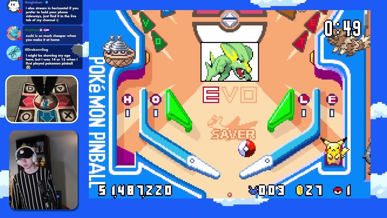 Beating Rayquaza In Pokemon Pinball With My Feet (Horizontal)