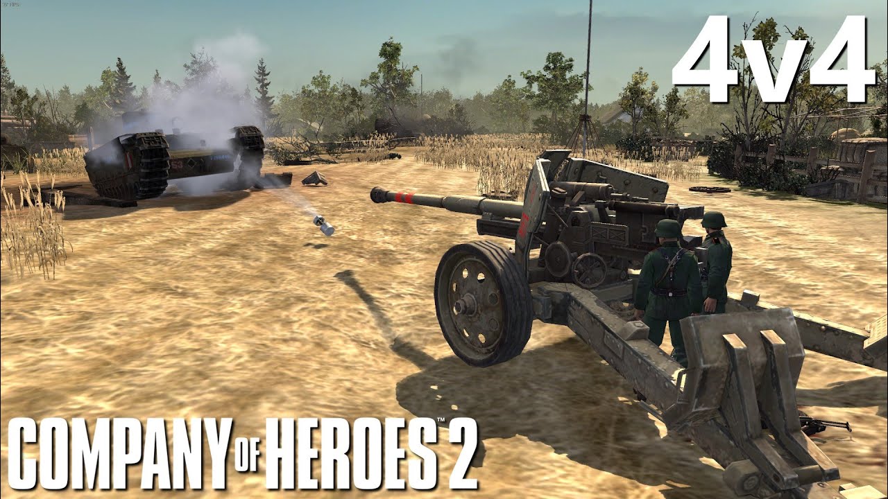 CoH2 - British Forces HARD CARRY 4v4 (Company of Heroes 2)