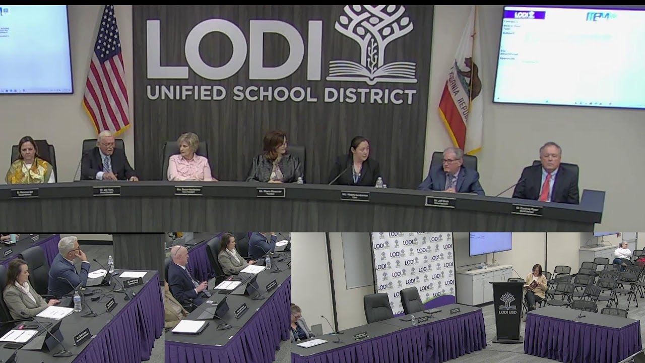 Lodi USD Board of Education Meeting January 20th, 2026