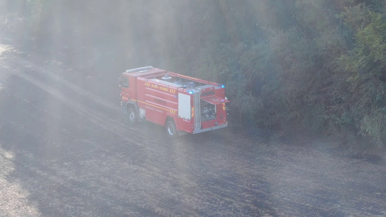 Droneoptagelse af markbrand i Kruusesminde korsør