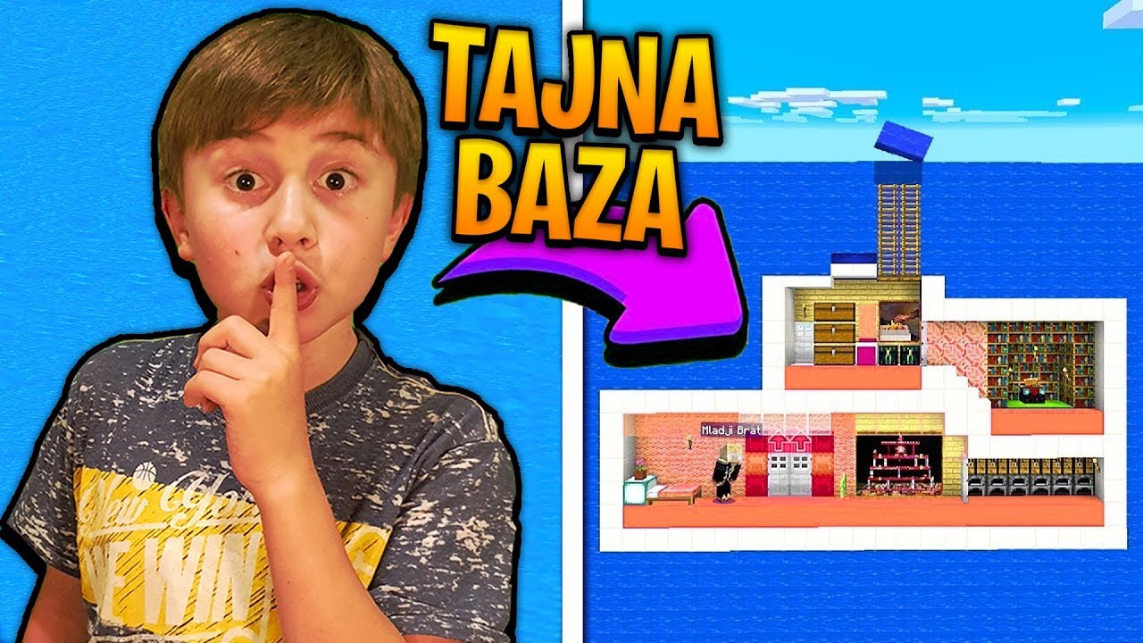 MLAĐI BRAT JE NAPRAVIO TAJNU KUĆU PUNU ZAMKI U MINECRAFT PREŽIVLJAVANJU + PODVODNA BAZA