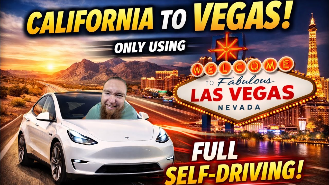 From California to Vegas on FULL AUTOPILOT &ndash; Tesla FSD Road Trip!