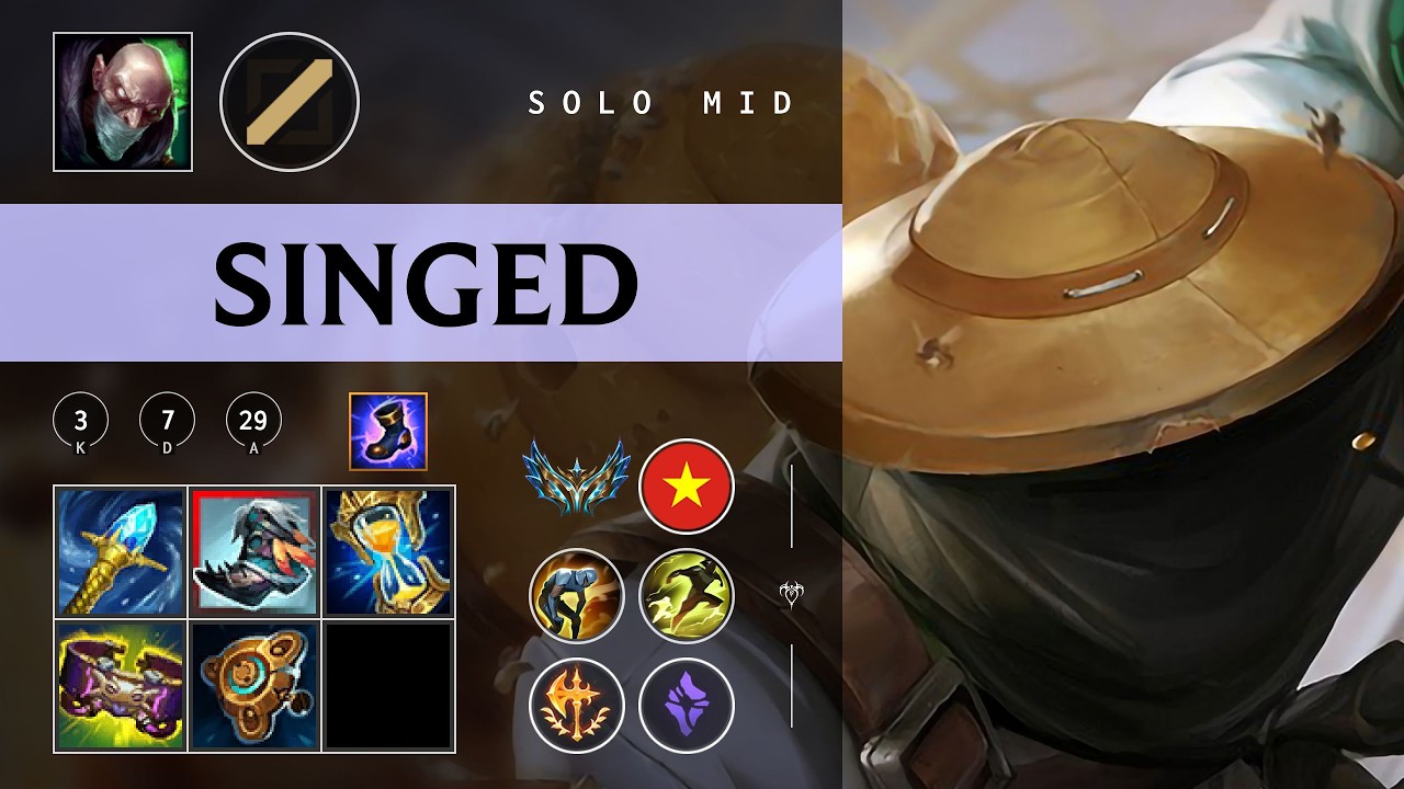 Singed Mid vs Corki - VN Challenger Patch 26.04