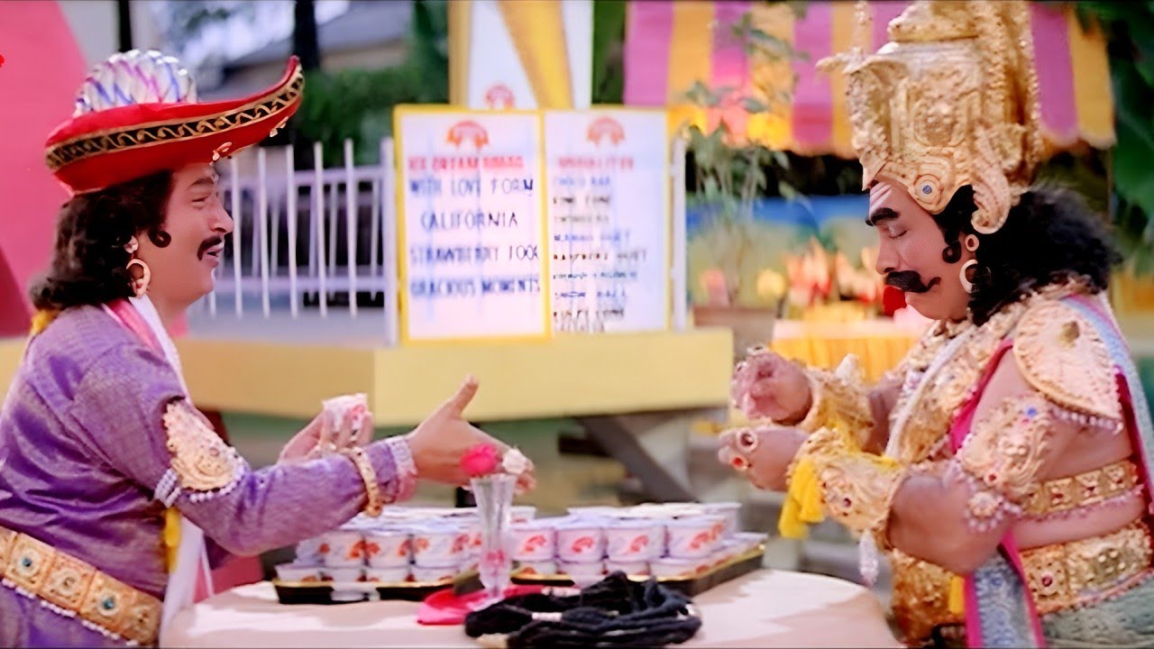 Yamraj and Chitragupta ate ice cream (Him Cream) Kader Kham & Asrani's hilarious comedy