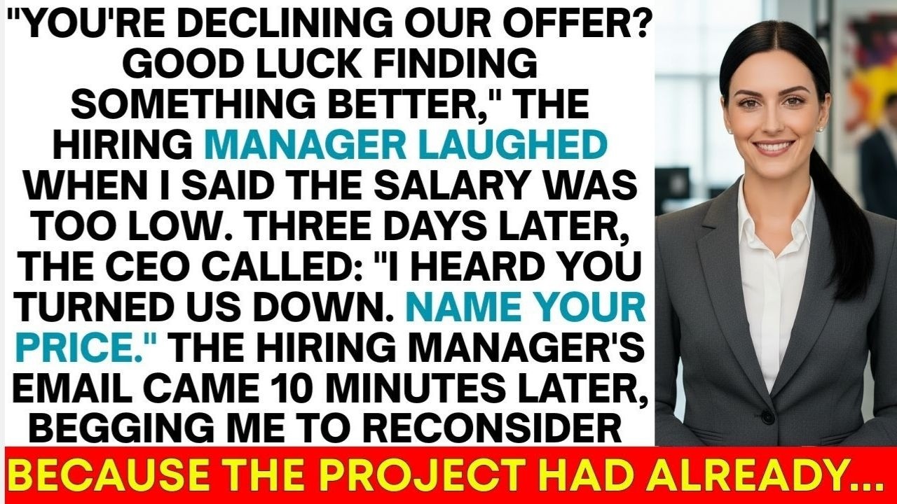 They Laughed When I Declined The Job Offer—Then The CEO Called Me Personally And Said Name Your