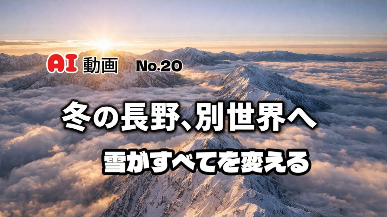 【AI動画】雪に包まれる長野｜冬の絶景空撮20選