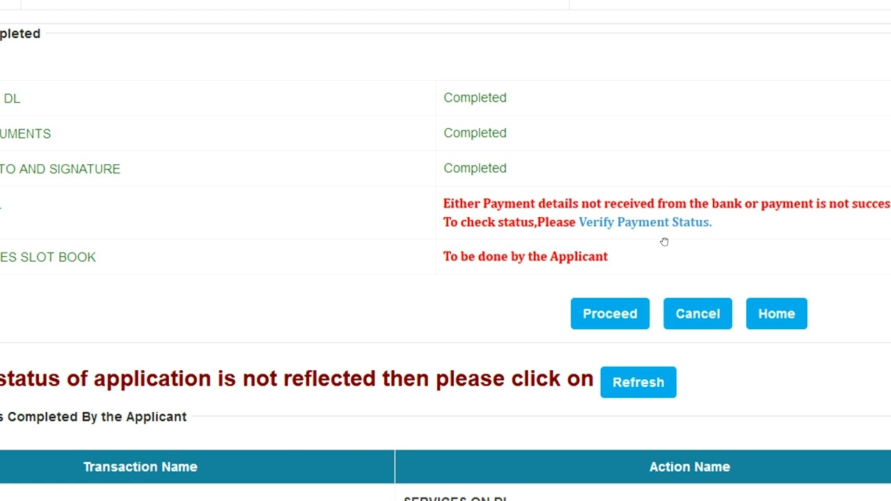driving licence payment pending : driving licence payment failed : ll/dl payment pending solution