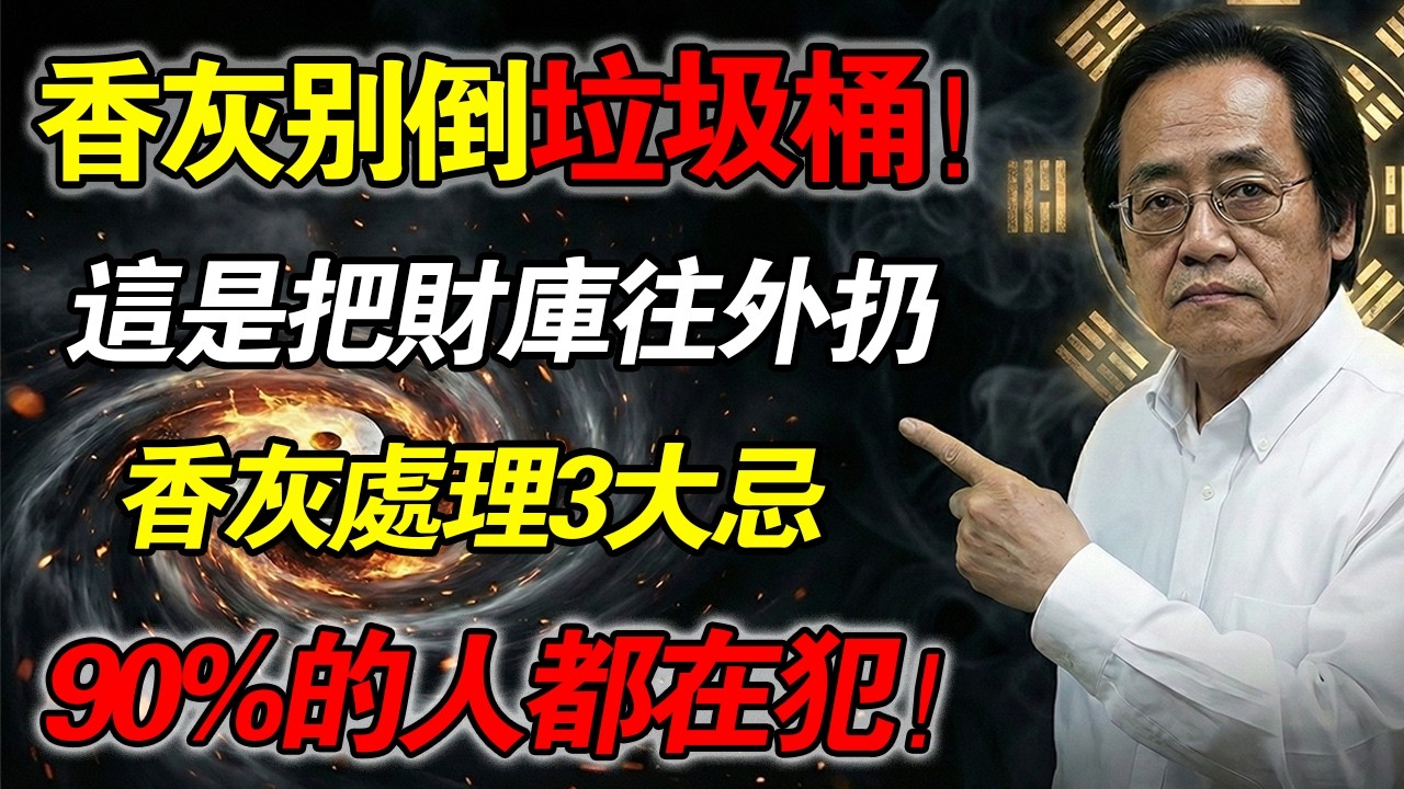 倪海廈：香灰別倒垃圾桶！這是在把全家人的「財庫」往外扔！這3個大忌90%的人都在犯！#倪海廈 #中醫養生 #經方 #易經風水 #居家風水 #財運 #倪師