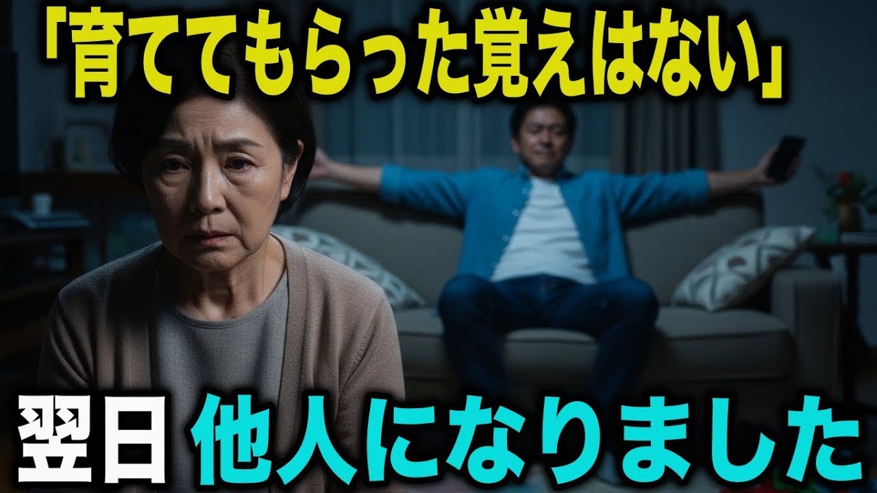 育ててもらった覚えはないと言われた夜翌朝私は息子を法的に他人にした