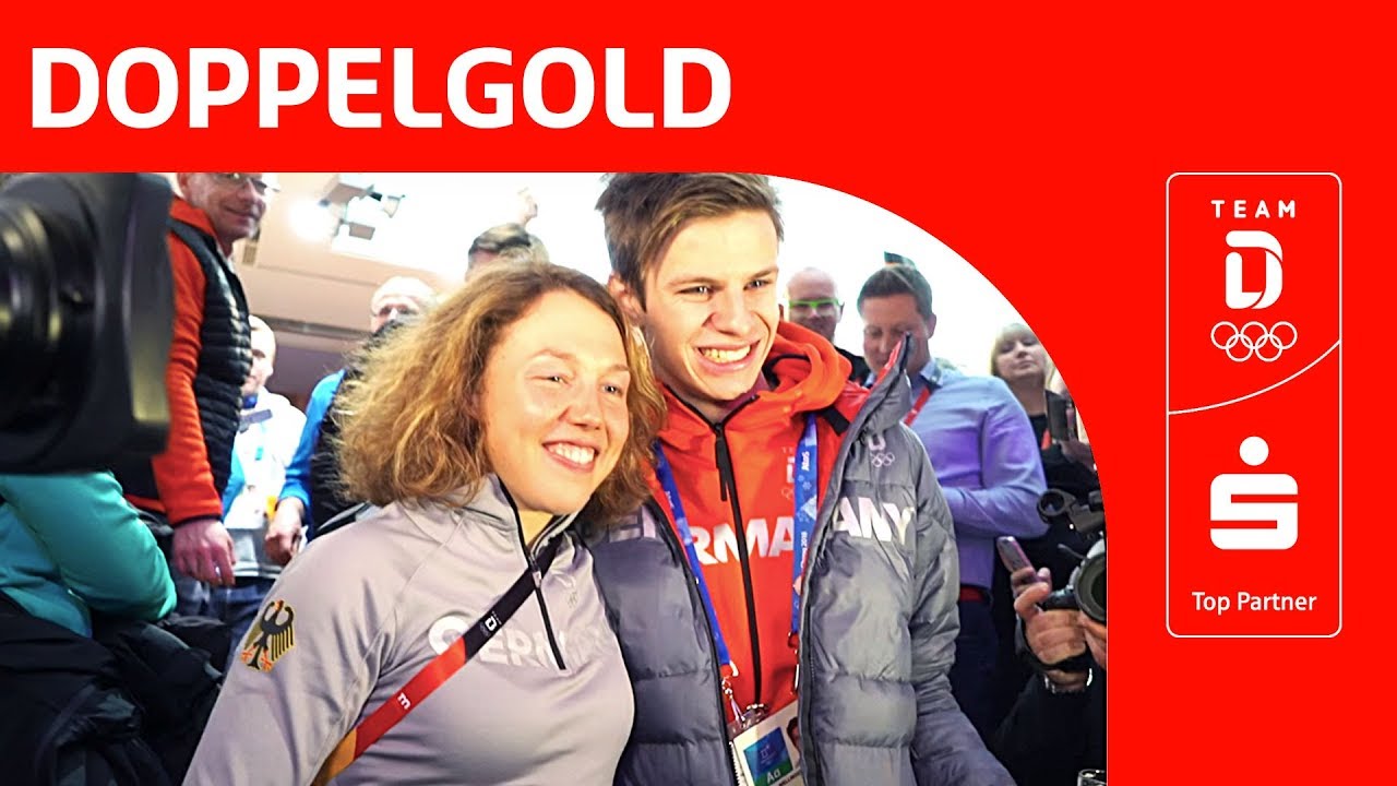 Deutsches Haus feiert Olympiasieger Andreas Wellinger und Laura Dahlmeier 🥇 | Team Deutschland