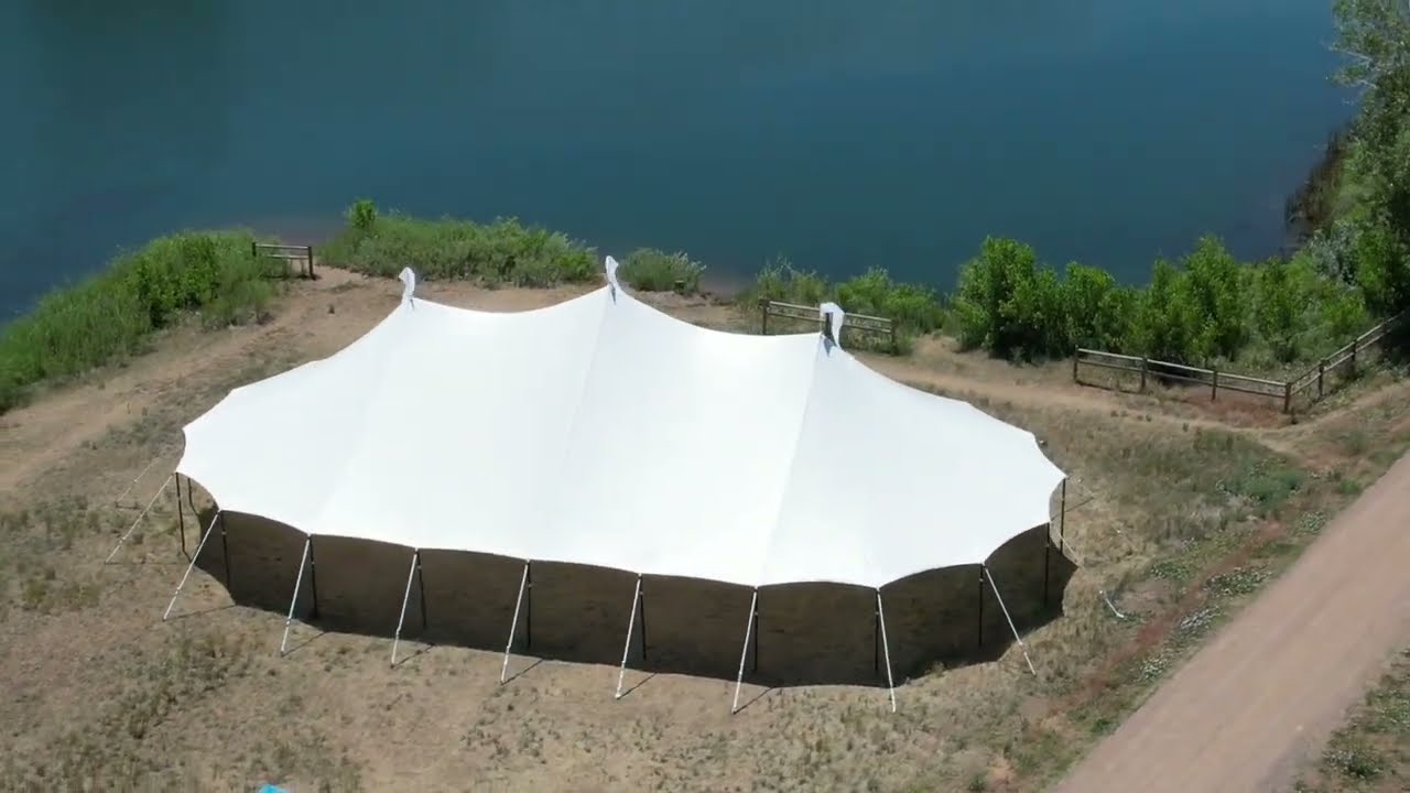 Aztec Tents | 44x83 Tidewater Sailcloth Tent Installation